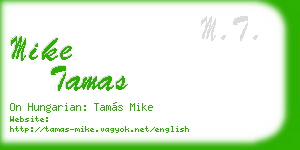 mike tamas business card